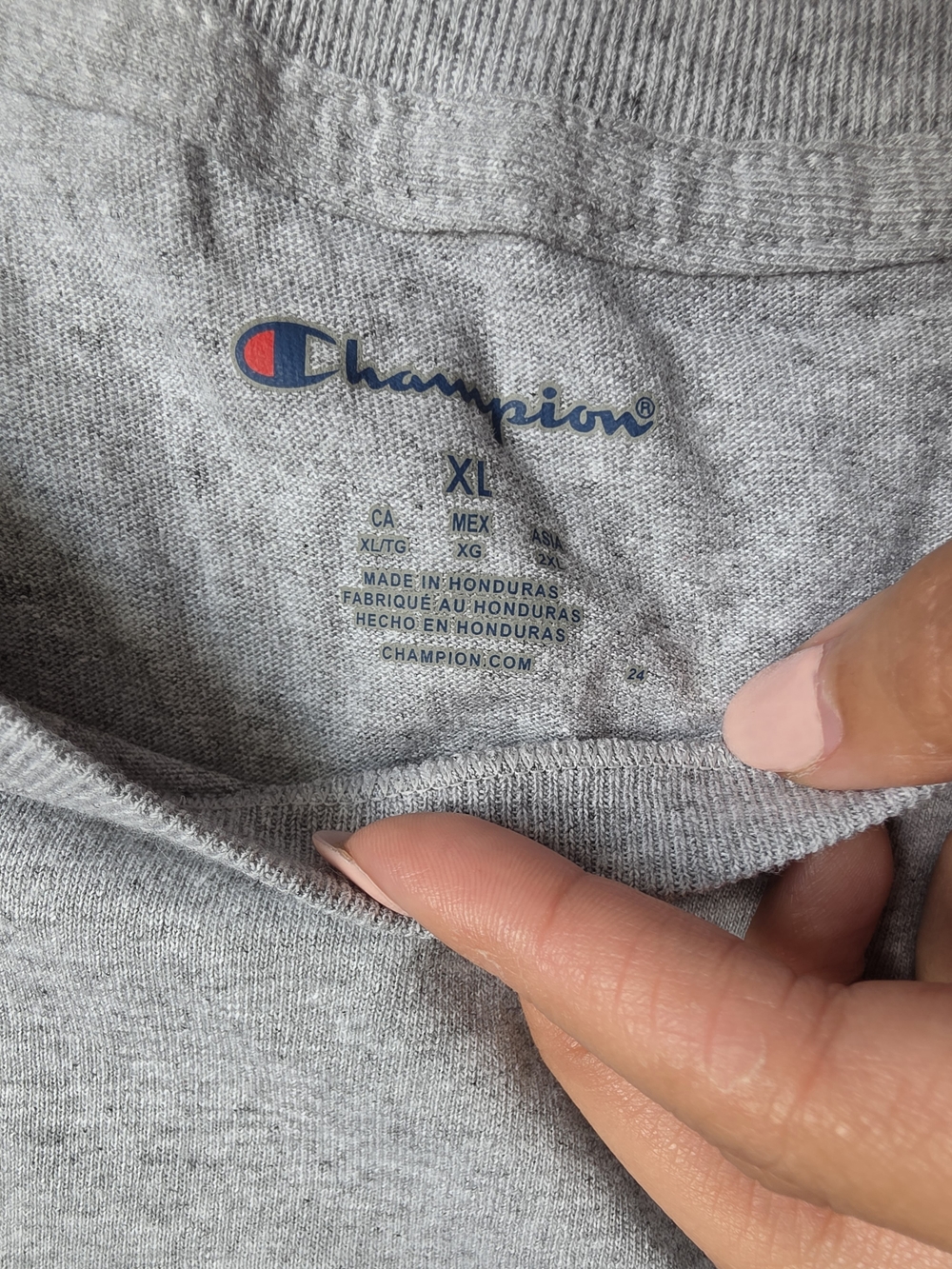 Champion Gray ACC Men's Soccer 2024 Championship Tee with Blue Graphics - Picture 5 of 6